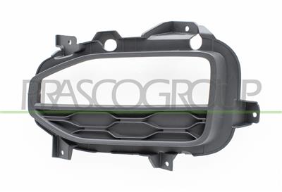 REJILLA SUPERIOR IZQUIERDA PARACHOQUES-NEGRA-CON AGUJEROS LUZ DIURNA RECTANGULAR HALOGENA Y SENSORE DE APARCAMIENTO