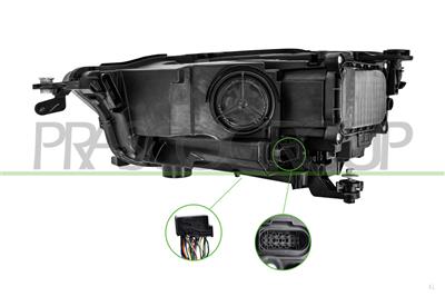 OPTICA DERECHA-ELECTRICA-CON MOTOR-SIN UNIDAD DE CONTROL-FULL LED-MONTAJE VALEO