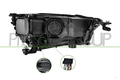 OPTICA IZQUIERDA-ELECTRICA-CON MOTOR-SIN UNIDAD DE CONTROL-FULL LED-MONTAJE VALEO