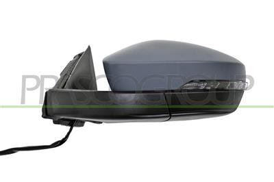 DOOR MIRROR LEFT-ELECTRIC-PRIMED-HEATED-WITH LAMP-ASPHERICAL-6 PINS