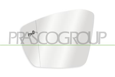 MIRROR GLASS BASE LEFT-HEATED-WITH BLIS-ASPHERICAL