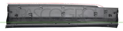 FRONT LEFT DOOR MOLDING-BLACK-TEXTURED FINISH-WITH CHROME PROFILE HOLES-WITH BI-ADHESIVE
