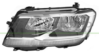 HEADLAMP LEFT H7+H7 ELECTRIC-WITH MOTOR-WITH DAY RUNNING LIGHT-BLACK