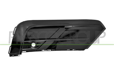 GRILLE SUPERIEURE DROITE DE PARE-CHOCS AVANT NOIR-BRILLANTE AVEC TROU RADAR+SUPPORT CAPTEUR