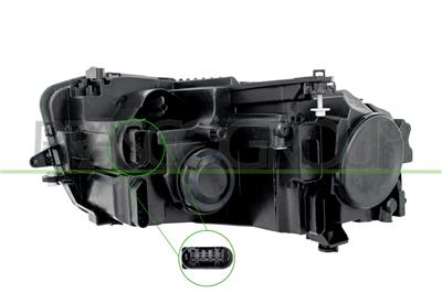 HEADLAMP RIGHT H7+H7 ELECTRIC-WITH MOTOR-WITH DAY RUNNING LIGHT-LED