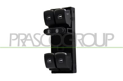 FRONT DOOR LEFT WINDOW REGULATOR PUSH-BOTTON PANEL-BLACK/CHROME EDGE-4 SWITCHES--10 PINS