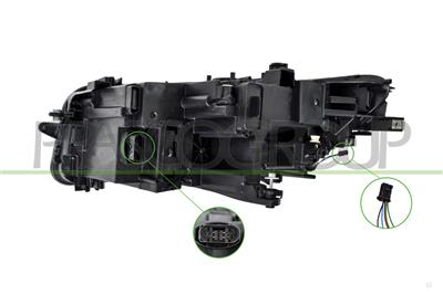 HEADLAMP RIGHT-ELECTRIC-WITH MOTOR-LED-A.L. TYPE