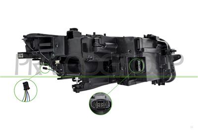 HEADLAMP LEFT-ELECTRIC-WITH MOTOR-LED-A.L. TYPE