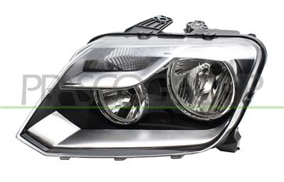 HEADLAMP LEFT H7+H1-ELECTRIC-WITH MOTOR-BLACK (VALEO TYPE)