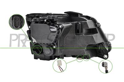 HEADLAMP LEFT-ELECTRIC-WITH MOTOR-WITH DAY RUNNING LIGHT-LED