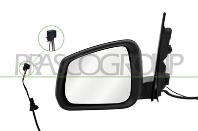 ESPEJO IZQUIERDO-ELECTRICO-NEGRO-TERMICO-CONVEXO-5 PINES