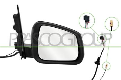 ESPEJO DERECHO-ELECTRICO-NEGRO-TERMICO-CON ANTENA-CONVEXO-12H5P