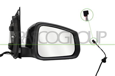 DOOR MIRROR RIGHT-ELECTRIC-PRIMED-HEATED-CONVEX-5 PINS