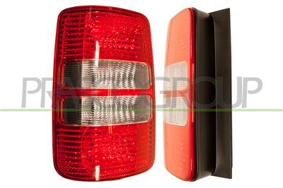 TAIL LAMP LEFT-WITHOUT BULB HOLDER-RED/CLEAR MOD. 1 DOOR