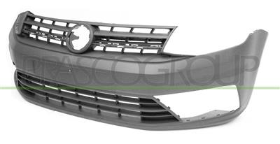 FRONT BUMPER-BLACK-TEXTURED FINISH-WITH RADIATOR GRILL-WITH MOLDING HOLES-WITH HEADLAMP WASHER CUTTING MARKS