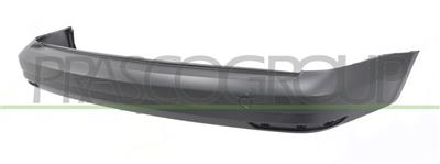 REAR BUMPER-BLACK-TEXTURED FINISH-WITH CUTTING MARKS FOR PDC-WITH TOW HOOK COVER MOD. LONG WHEELBASE VERSION