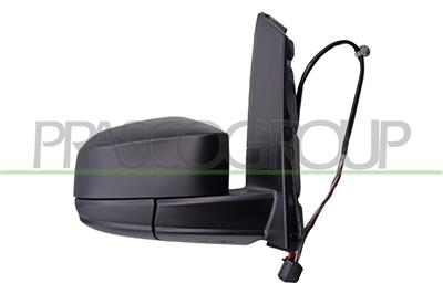 ESPEJO DERECHO ELECTRICO-NEGRO-TERMICO-CONVEXO/CROMADO-5 PINES