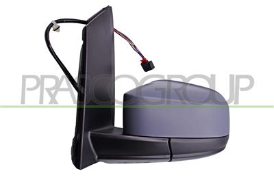 DOOR MIRROR LEFT-ELECTRIC-HEATED-PRIMED-FOLDABLE-ASPHERICAL/CHROME-7 PINS