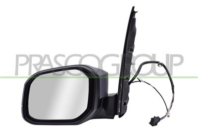 DOOR MIRROR LEFT-ELECTRIC-HEATED-PRIMED-FOLDABLE-ASPHERICAL/CHROME-7 PINS