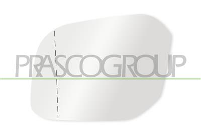 MIRROR GLASS BASE LEFT-ASPHERICAL/CHROME