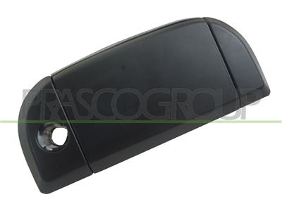 FRONT DOOR HANDLE RIGHT-OUTER-SMOOTH-BLACK-WITH KEY HOLE