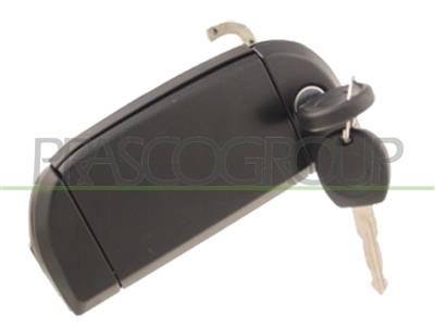 FRONT DOOR HANDLE LEFT-OUTER-SMOOTH-BLACK-WITH KEY