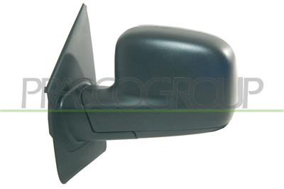 DOOR MIRROR LEFT-MANUAL-BLACK-ASPHERICAL-CHROME