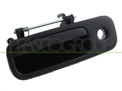 BACK DOOR HANDLE-OUTER-SMOOTH-BLACK-WITH KEY HOLE