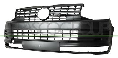 FRONT BUMPER-BLACK-TEXTURED FINISH-WITH RADIATOR GRILL-WITH CUTTING MARKS FOR PDC AND HEADLAMP WASHERS MOD. VAN