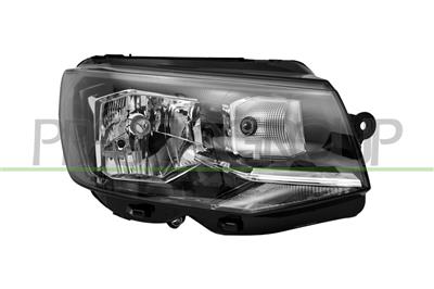 HEADLAMP RIGHT H4-ELECTRIC-WITH MOTOR-BLACK-VALEO TYPE