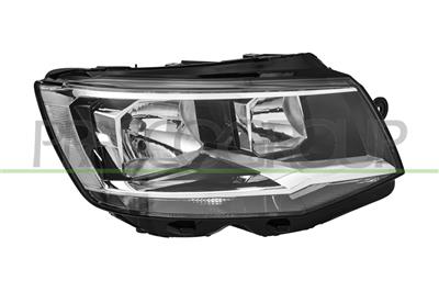 PHARE DROIT H7+H7-ELECTRIQUE-AVEC MOTEUR-NOIR-AVEC BORD CHROME'-MONTAGE VALEO