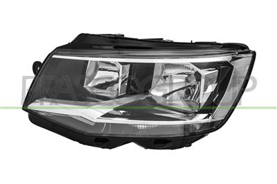 OPTICA IZQUIERDA H7+H7-ELECTRICA-CON MOTOR-NEGRA-CON BORDE CROMADO-MONAJE VALEO