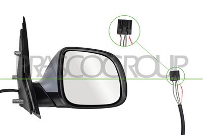 ESPEJO DERECHO ELECTRICO-TERMICO-IMPRIMADO-CONVEXO/CROMADO