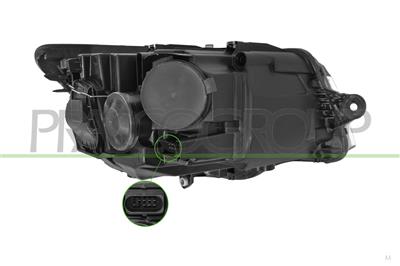 HEADLAMP LEFT H7+H15 ELECTRIC-WITH MOTOR