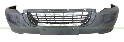 FRONT BUMPER-DARK GRAY-TEXTURED FINISH WITH GRILLE AND TOW-HOOK COVER