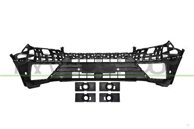 PARAURTI ANTERIORE-NERO-GOFFRATO-CON FORI PDC+SUPPORTI-CON FORI PARK ASSIST-CON FORI LAVAFARI