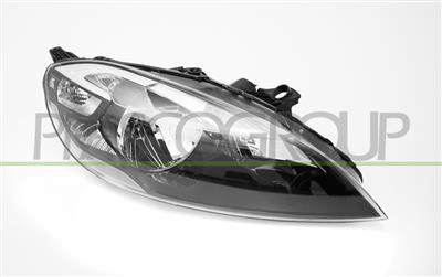 HEADLAMP RIGHT H7+H9 ELECTRIC-WITH MOTOR-BLACK BASE