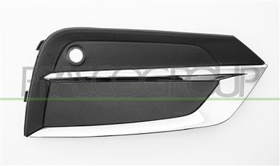 FRONT BUMPER GRILLE RIGHT-BLACK-WITH CHROME MOLDING AND PDC+SENSOR HOLDERS MOD. INSCRIPTION