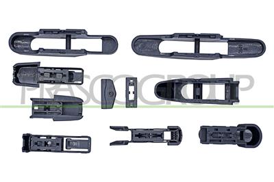 REAR WIPER BLADE-FLAT BLADE-18"/450 mm-10 ADAPTERS
