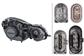 HALOG‘NE-PROJECTEUR PRINCIPAL - GAUCHE - POUR P.E. MERCEDES-BENZ E-CLASS (W211)