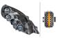 HALOGENA/FF-FARO PRINCIPAL - IZQUIERDA - POR EJ. RENAULT MASTER III CHASSIS (EV,