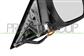 DOOR MIRROR RIGHT-ELECTRIC-PRIMED-HEATED-WITH SENSOR-FOLDABLE-WITH MEMORY-WITH LAMP-BLIS-CONVEX-18 PINS