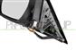 DOOR MIRROR LEFT-ELECTRIC-PRIMED-HEATED-FOLDABLE-WITH MEMORY-WITH LAMP-BLIS-CONVEX-16 PINS