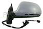 DOOR MIRROR LEFT-ELECTRIC-HEATED-FOLDABLE-PRIMED-WITH LAMP-ASPHERICAL-CHROME MOD. 3 DOOR-16H10P MOD. 08 > 10