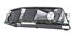 BUMPER GRILLE RIGHT-BLACK-WITH FOG LAMP HOLES-WITH CHROME MOLDING