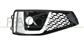 BUMPER GRILLE RIGHT-BLACK-WITH FOG LAMP HOLES-WITH CHROME MOLDING