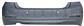 REAR BUMPER-PRIMED-WITH PDC HOLES-WITH SINGLE EXHAUST ON LEFT SIDE