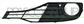 BUMPER GRILLE LEFT-BLACK-WITH FOG LAMP HOLES MOD. BASIS-ACTIVE HYBRID
