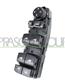FRONT DOOR LEFT WINDOW REGULATOR PUSH-BUTTON PANEL-BLACK-4 SWITCHES-WITH REAR SUN PROTECTION FUNCTION-6 PINS