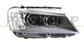 HEADLAMP RIGHT XENON D1S-H7+H7 ELECTRIC-WITH MOTOR-BLACK-LED